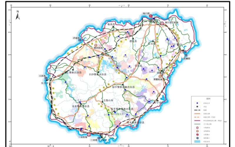 海南省农场公司综合交通体系规划图